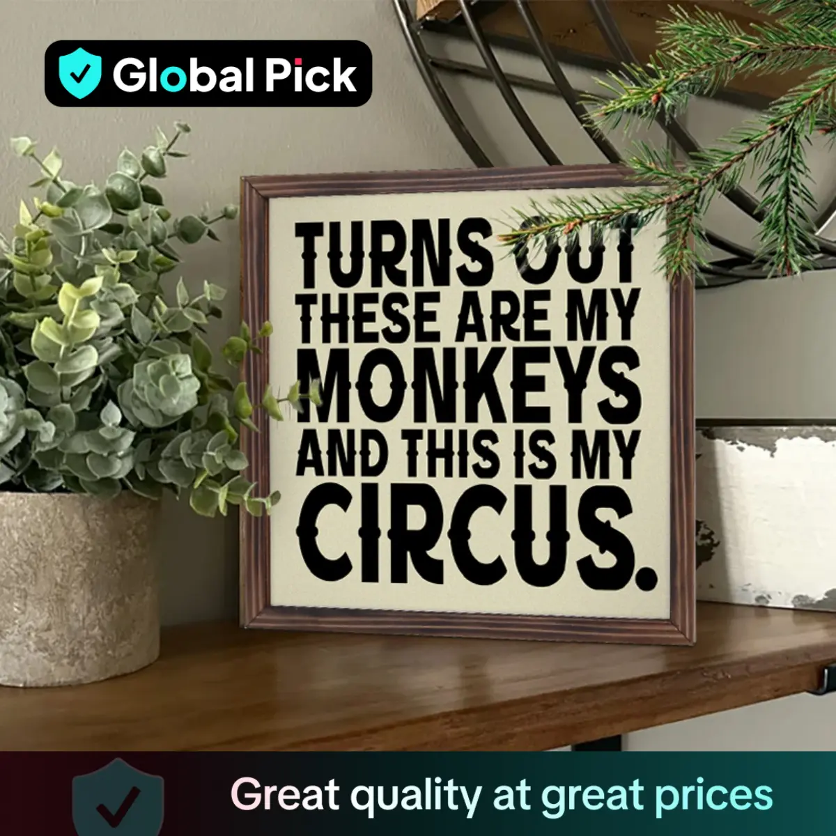 Wooden Hanging Sign, Funny Office Desktop Decor Plaque, Home Wall Decor, Farmhouse Foyer Entrance Living Room Bedroom Kitchen Decor