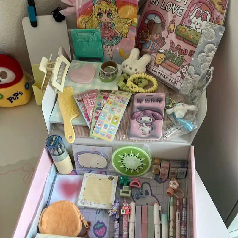 1 Kawaii collectibles bundle with 1 Extra gift Aesthetic , Desk Accessory, Desk Setup Aesthetic