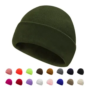 Round Knitted Hat - Acrylic Material, Cozy & Stylish, Versatile for All Seasons, Perfect for Casual Wear & Home Use