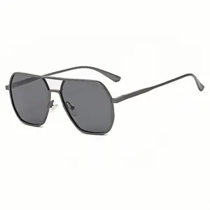 Unisex Vintage Aviator Sunglasses, Men Retro TAC Polarized Shades, Classic Double Bridge Geometric Oversized Frame, UV400 Eye Protection, Anti Glare Fashion Eyewear, Trendy Daily Accessories for Driving, Fishing and Outdoor Activities tiktokshopspringglow