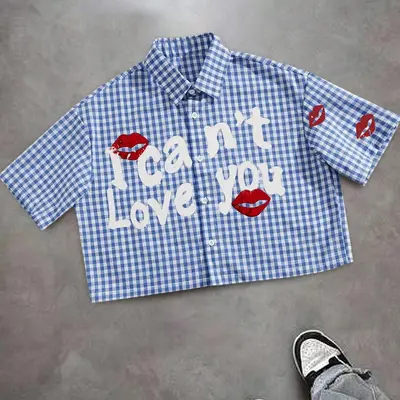 Dyed Checker Button Down Ktwo - TikTok Shop
