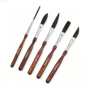 Multipurpose Portable Pinstriping Painting Brushes Yutiars 5Pcs High Precision Detail Drawing Brush for Hobby Art Decoration