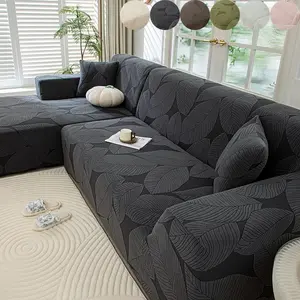 1/2/3/4-Seater High Elastic Solid Color Sofa Cover, Elastic Sofa Slipcover | Full Coverage, Non-Slip, Dustproof & Stain-Resistant | Dog & Kid-Friendly | Machine & Hand Washable, Easy to Maintain | Living Room & Holiday Universal Fitted Sofa Protector
