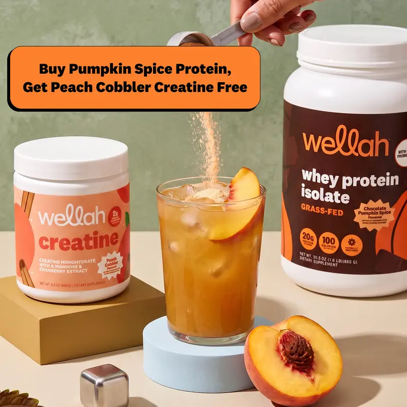 Wellah Grass-Fed Whey Protein + Pre & Probiotics Supplement | 20g Of Whey Protein Isolate With Only 100 Calories | 30 Servings Edible Dietary