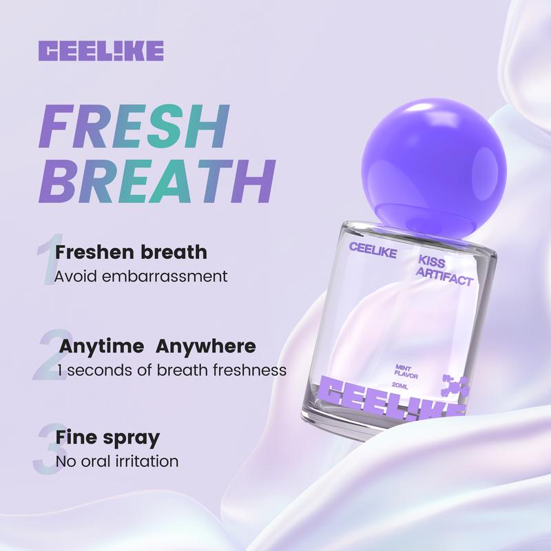 【CEELIKE 】Probiotic Oral Spray | 20ml Breath Freshener for Long-Lasting Freshness & Oral Care | Portable & Sugar-Free