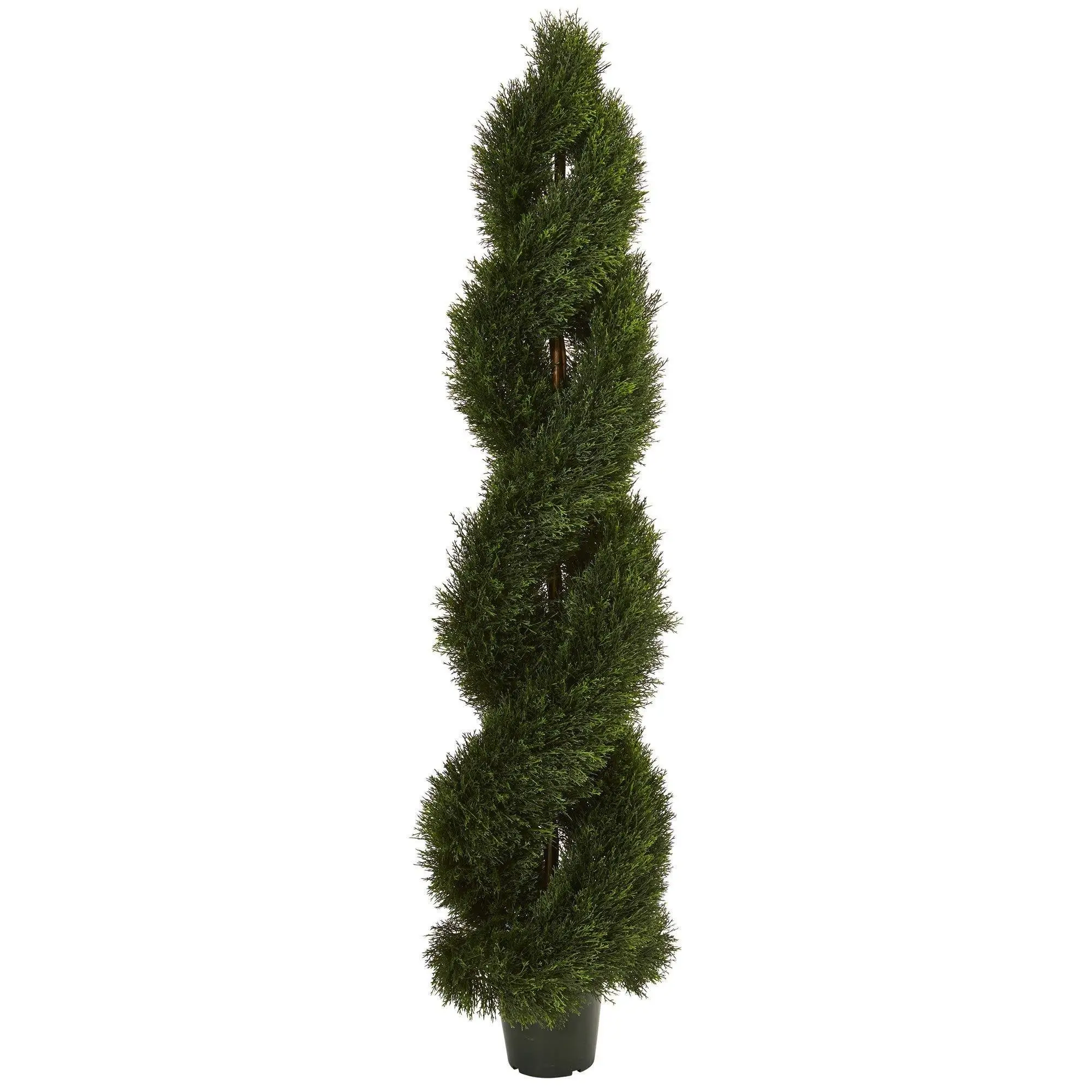 6' UV-Resistant Synthetic Artificial Cypress Spiral Topiary Tree, Artificial Potted Plant for Indoor/Outdoor Home Decor, Plant Decor Supplies