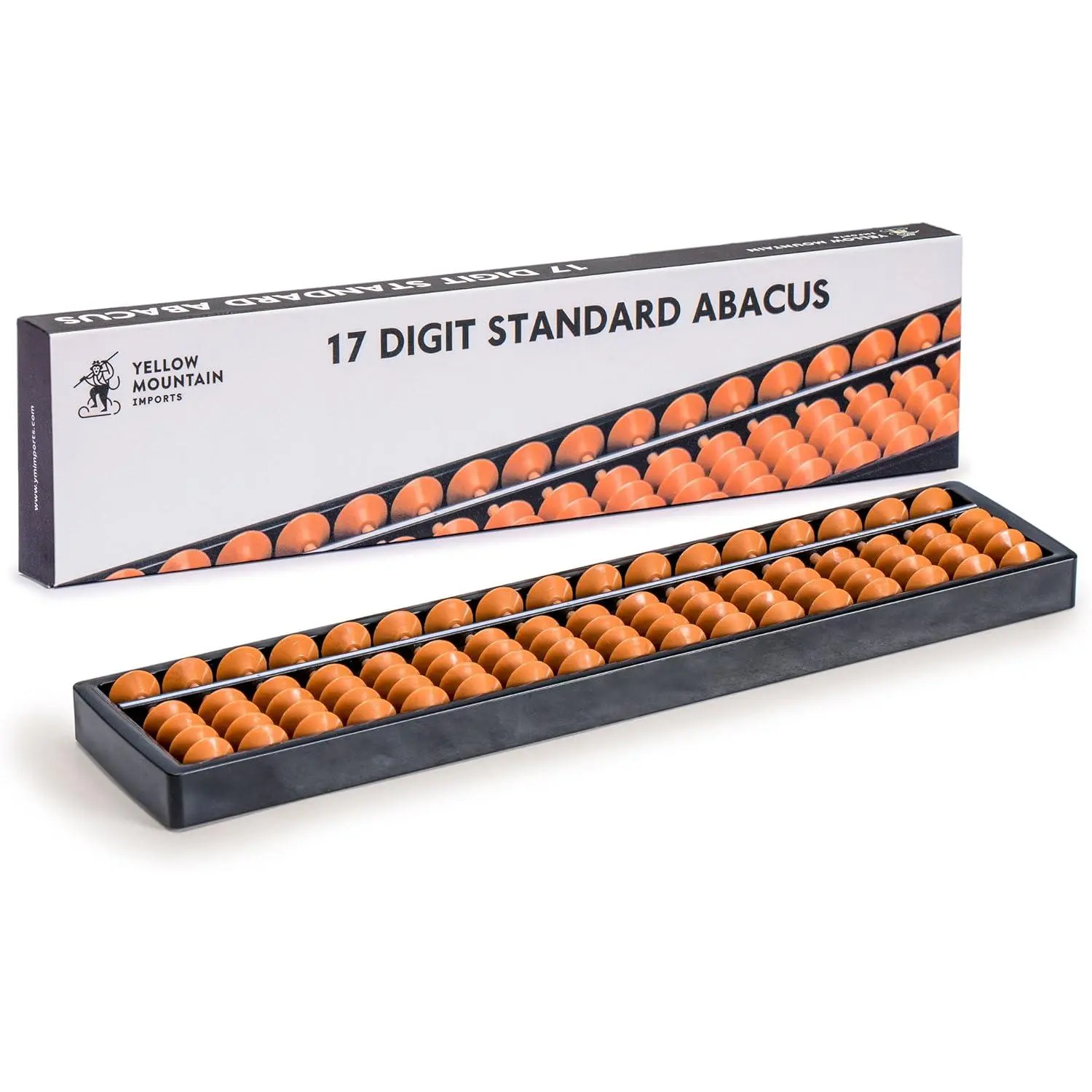 Professional Soroban Classic Abacus - 17-Column Standard Calculator, 10.5-Inches Math Skill-Enhancing Learning Aid for Kids & Adults