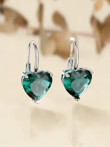 Cute Heart Design Clip Earrings Heart Shape Earrings - Synthetic Crystal Earrings for Women & Girls Holiday Party Engagement, Perfect for Daily Wear Earrings Jewelry Jewlry Accessories Anniversary Gift
