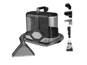 Rosewill Multi-Purpose Portable Carpet and Upholstery Cleaner, Powerful Suction 18 Kpa Spot Cleaner, Car and Auto Detailer, Stain/Spot Remover; Versatile Use: Carpet, Sofa, Pet Hair Use - Black & Gray