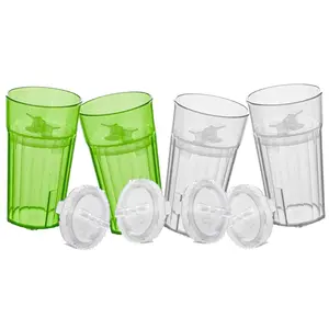 4-pack Green & Clear Reflo Smart Cups