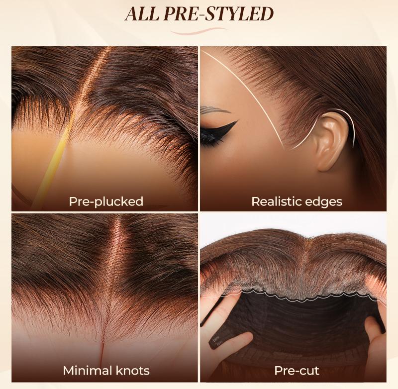 Arabella Hair Glueless 13x6 Ear to Ear Body Wave/Straight 220% 15A Raw Human Hair Wig Natural Black Easy Wear Pre-Cut Lace Wavy Wigs Unprocessed Virgin Hair