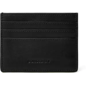 Minimalist Leather Card Holder Wallet, Slim Lambskin Credit Card Case Card Protector, 6 Card Slots Thin Business Wallet for Men and Women(DS901-Black)