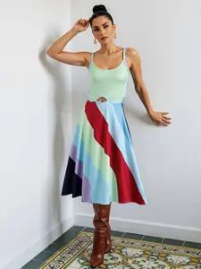 Movie Girl Dream Thirty Cosplay Halter Top Dress Costume, Fitted Sleeveless Summer for Women, All Seasons Womenswear