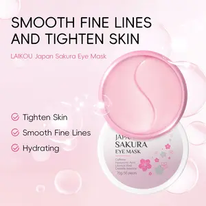 Cherry Blossom Nourishing Eye Mask Patches 50 Pieces, Deep Hydration and Moisturizing, Soothes Dryness, Reduces Fine Lines, Brightens Dark Circles