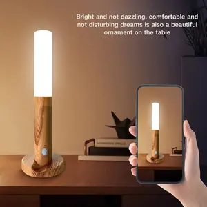 Smart Motion Sensor LED Wall Light, Rechargeable Night Lamp, Modern Rustic Lamps, Easy Installation, Magnetic Mounting, Ideal for Bedroom, Bathroom, Hallway
