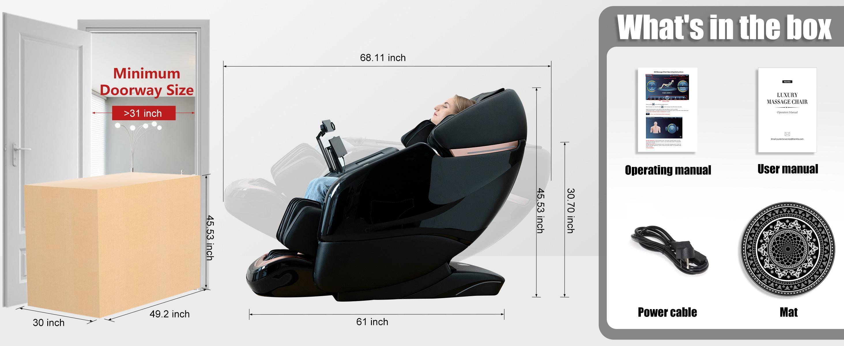 Massage Recliner Chair BV-1 Full Body 2026 Zero Gravity SL-Track Shiatsu Recliner with AI Voice LED Backlight Remote Waist & Calf Heating Phone Holder