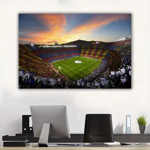 1 Count mural without frame Camp Nou Barcelona Stadium Canvas Wall Art Deco Painting PrintModern poster Printwork of art Living room, bathroom, bedroom, home Unique home decoration, colorful artwork