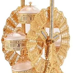Nut Platter Golden Desktop Living Room Ornament