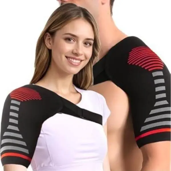 Men's 1-Piece Adjustable Sports Shoulder Brace - Arm Sling for Shoulder Injury, Immobilizer, Compression Sleeve for Rotator Cuff Strains, Dislocation Pain Relief, Fits Left/Right Arm, Shoulder Immobilizer