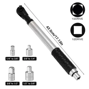 1/2" Offset Impact Wrench Extension, Impact Tool with 1/2" Drill Adapter and 4 Socket Adapters, Tools for Mechanics