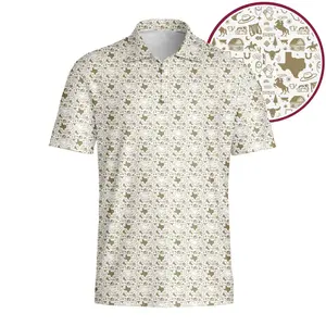 Cowboy Inspired Polo Shirt for Men | Breathable Athletic Golf Polo Outdoor Style