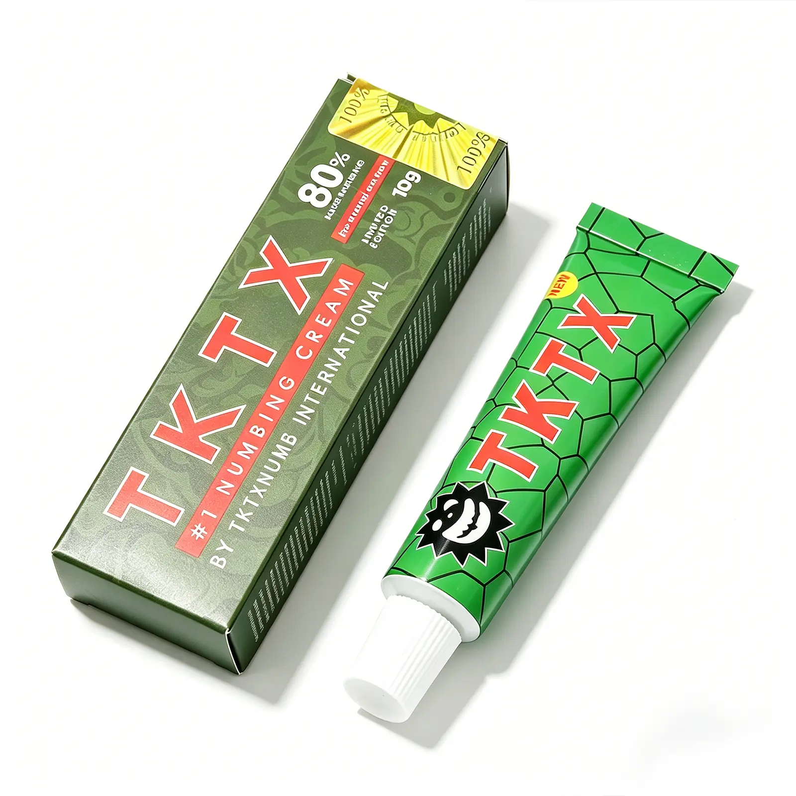 TKTX Green 80% Tattoo Numbing Cream | Single Tube International Version | Maximum Strength Formula for Painless, Uninterrupted Tattoo Sessions