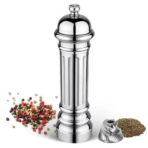 Aurevit Metal Pepper Grinder with Stainless Steel Core, Heavy Duty High Output