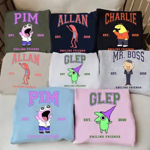 Smiling Friends Shirt, Cartoon Shirt, Pim, Charlie, Allan, Glep Shirt