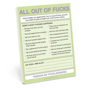 All Out of Fucks Nifty Note