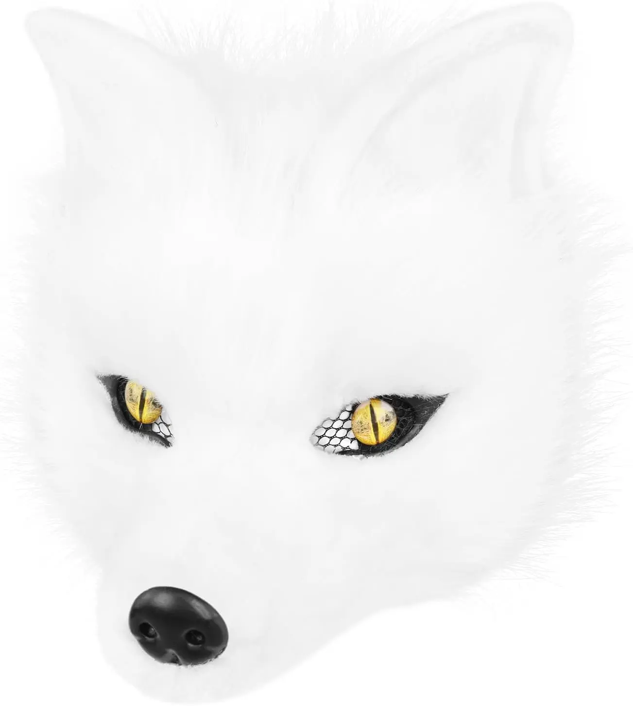 Animal Wolf Masks Half Face Faux Fur Dog Fox Werewolf Novelty Halloween Cosplay Costume Masquerade