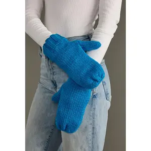 Festive Times Mittens - Blue