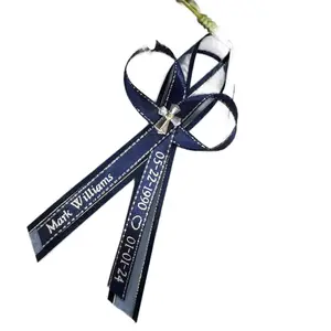 12pcs Memorial ribbons,funeral double ribbons, personalized satin ribbons Satin