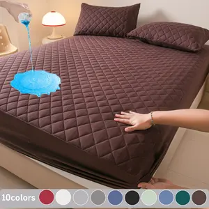 2/3 Piece Waterproof Mattress Pad Set with Deep Pocket, Soft, Noiseless, Breathable, Stain-Resistant, Machine Washable Bed Cover for Bedroom, Guest Room, Dorm, Kids, Pets, Elderly, Hotels – Includes Pillowcases