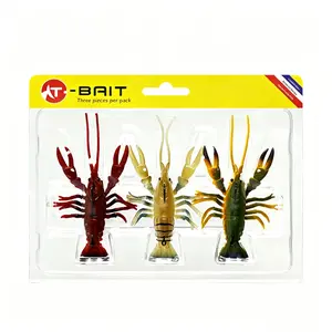 Pre-Rigged Soft Fishing Lure Set Made Of Durable TPE Material, Weedless Lifelike Shrimp And Crayfish Artificial Baits, Jig Lures For Largemouth Bass In Freshwater And Saltwater, Practical Fishing Gift