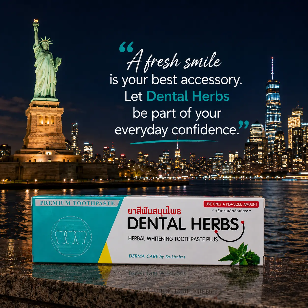 Dental Herbs Herbal Whitening Toothpaste | New York Dream Collection | Premium Botanical Oral Care