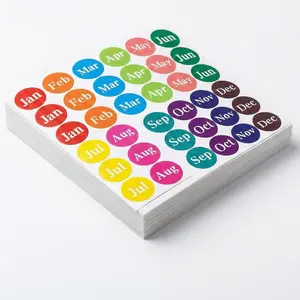 Month Stickers for Planner & Calendar - Monthly stickers Planner Labels for Journals, Scrapbook Pages, Scheduling (50 Sheets, 1800 count Per Pack)
