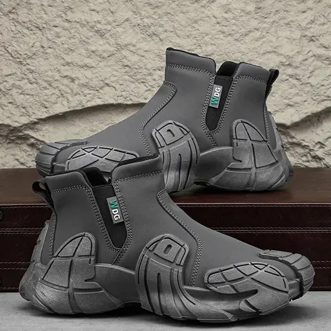 Comfortable Men's Sports Shoes, Outdoor Sneakers, Casual Sporty Sneakers, Casual Athletic Sneakers, Durable Materials, Zipper Design Easy On/off, Waterproof Windproof Wear-resistant