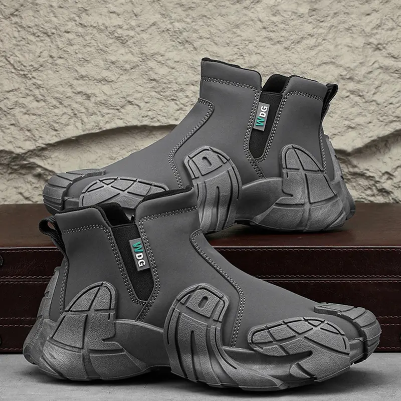 Comfortable Men's Sports Shoes, Outdoor Sneakers, Casual Sporty Sneakers, Casual Athletic Sneakers, Durable Materials, Zipper Design Easy On/off, Waterproof Windproof Wear-resistant