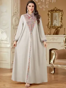 Women's V Neck Long Sleeve Fitted Dress, Elegant Fashion Casual Aesthetic Dress for Daily Outdoor Wear, Ladies Dress for All Seasons, Womenswear