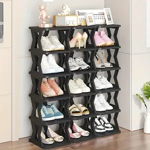 Slimline Plastic Shoe Rack - Space-saving, Multi-layer Storage for Bedroom, Hallway & More - Durable, Easy Assembly, Versatile Organization Solution Shoe Rack Shelf Shoe Shelf Organizer Shoe Rack Tower