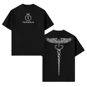 [ 🥊 Sale Up To 50%]Ilia Topuria 'El Matador' Double Sided Graphic Tee, UFC MMA Fighter T-Shirt, Vintage Fight Night Fan Merch, Winged Cross Back Print Shirt, Tattoo Style Artwork Tee, Cotton Streetwear Top, Spanish Georgian Champion Gift Shirt for UFC Fan