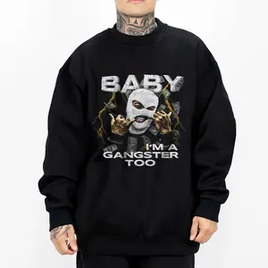 Gangster Chicano Clothing, Mexican Clothes, Lowrider Clothes, Bb Oversized Graphic Tee Medium Heavy Sweatshirt Hoodie for Men Women Unisex Casual Crewneck Long Sleeve