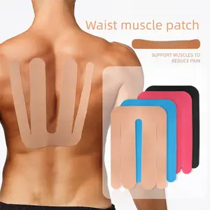 S1 Pre-cut Waist Sports Patches, 10 Pcs, for Waist Sports Muscle Patches That Provide Stable Support for The Lumbar Muscles During Exercise and Fitness, Hypoallergenic and Elastic Muscles