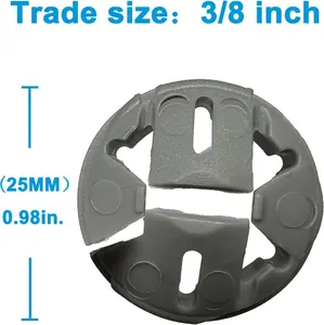 Knockout Cable Connector – 3/8" Push-In Snap-In Hole Bushing Clamp