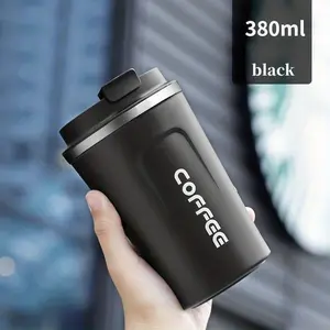 Stainless Steel Insulated Coffee Cup, 304 Vacuum Travel Mug with Locking Lid, Hand Wash Only, Round Design, Portable for Outdoor Use