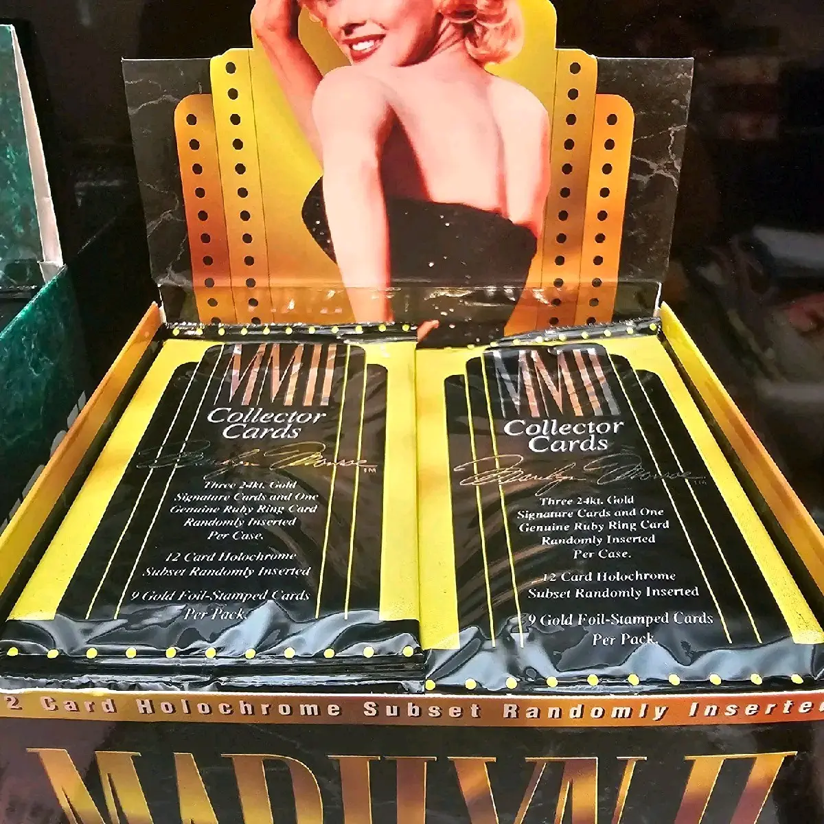 PLAYBOY 1995 Marilyn Monroe Series 2 Vintage Authentic Factory Sealed Non-Sports TCG Booster Box with Holochrome, Ruby, Ruby Ring Card Chance & Trading Card Packs, Unbox Surprise Each Pack
