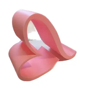 Heart Shape Phone Stand - Pink Color, Ideal for Holding Phones, Simple Design, Perfect for Home or Office Use holder