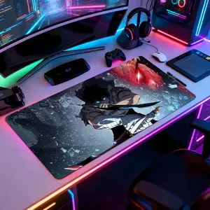 S-Solo Leveling Mouse Pad Mousepad Large Gaming LockEdge Thickened Computer Keyboard Table Desk Mat Anime Mousepad