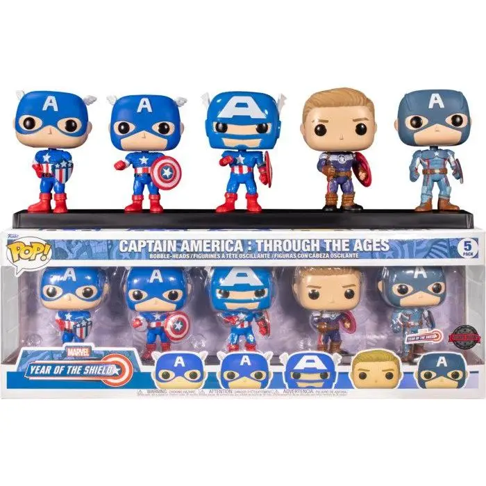 Funko Pop! Captain America : Through the Ages 5-Pack - Special Edition Exclusive Vinyl Figure