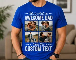 Custom Photo T-Shirt – Personalized DTF Printed Tee with Your Picture & Text | Upload Your Image for a Unique Family Gift